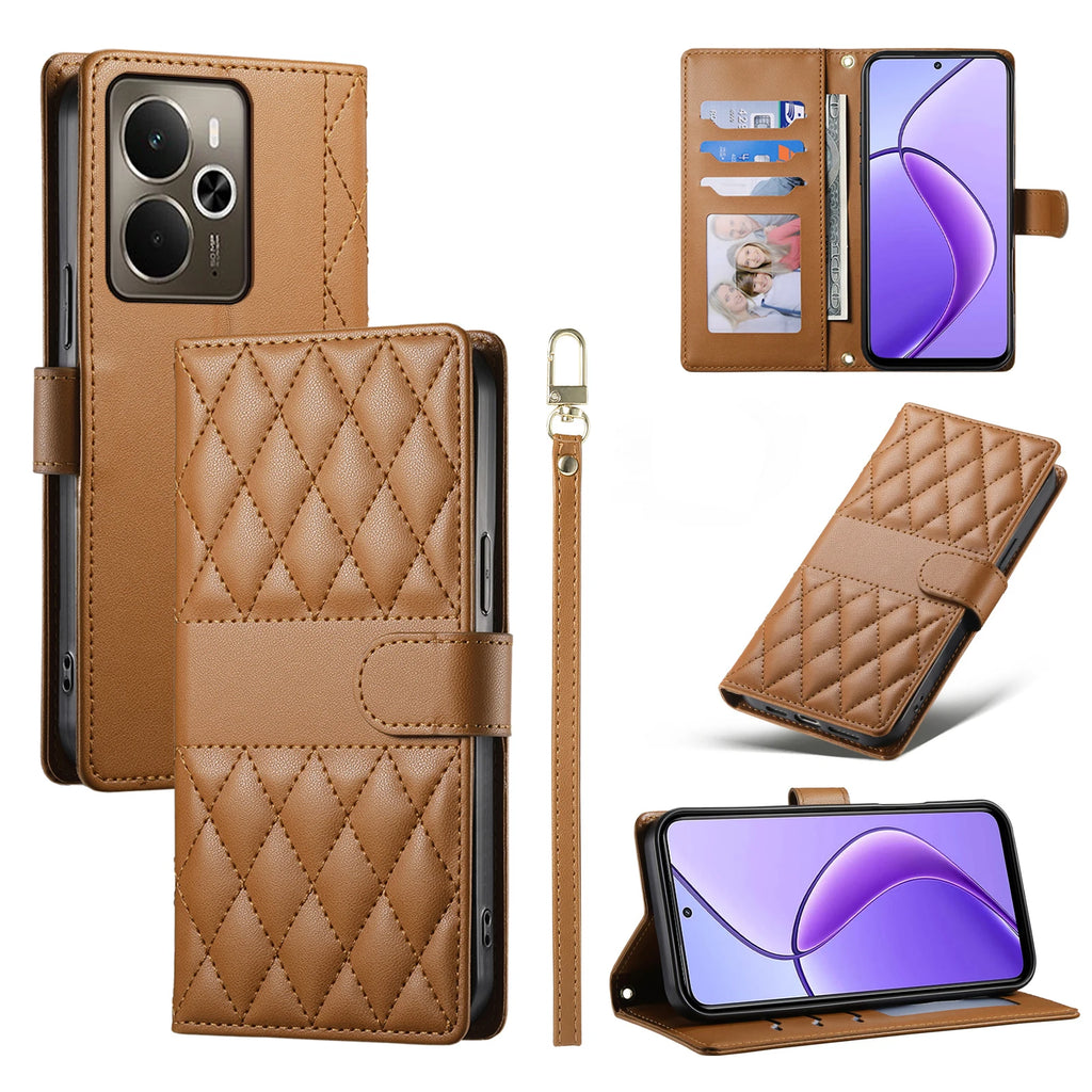 Crossbody Leather Phone Case for Samsung Galaxy – Lanyard Card Wallet Cover