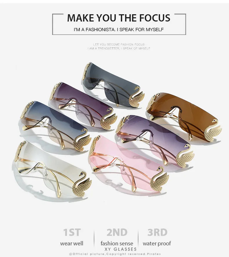 Vintage Luxury Rimless Sunglasses