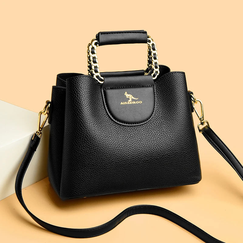 Alligator Patent PU Leather Shoulder Bag