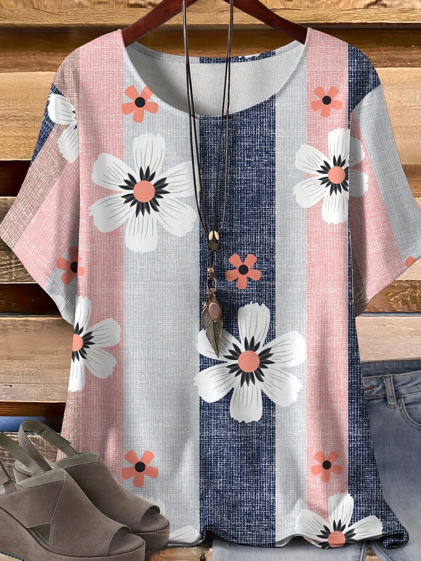 Summer Flower Butterfly T-Shirt
