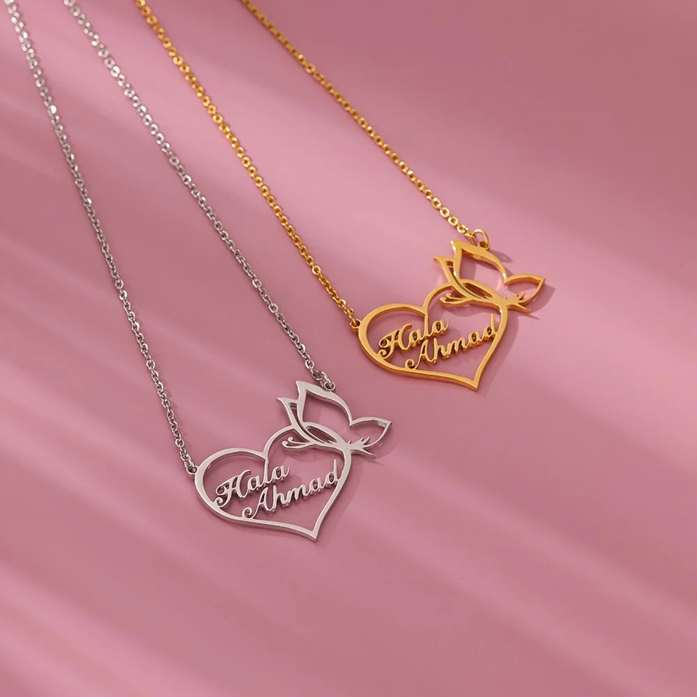 Custom Double Name Personalized Necklace