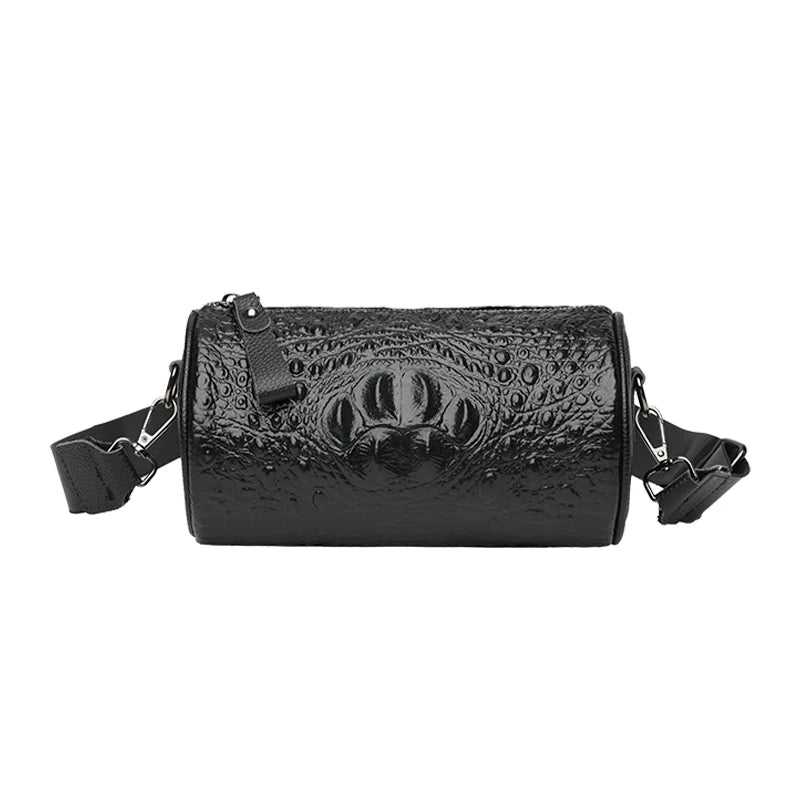 Crocodile Pattern Genuine Leather Shoulder Bag