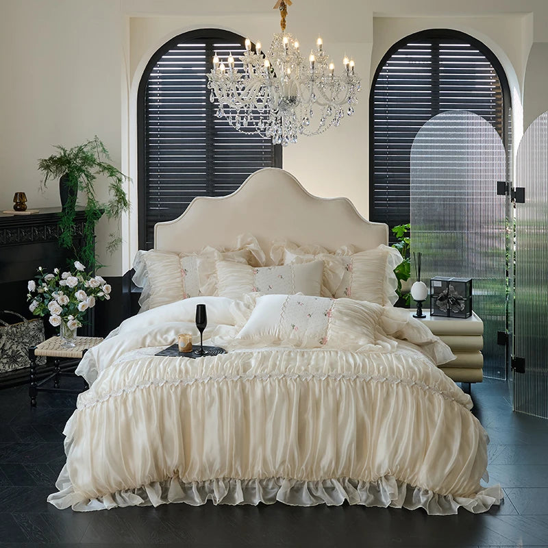 Luxury Sweet Princess Style French Cotton Bedding Set