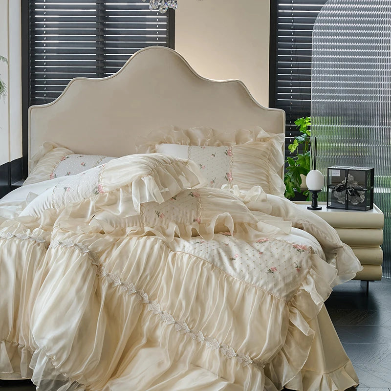 Luxury Sweet Princess Style French Cotton Bedding Set