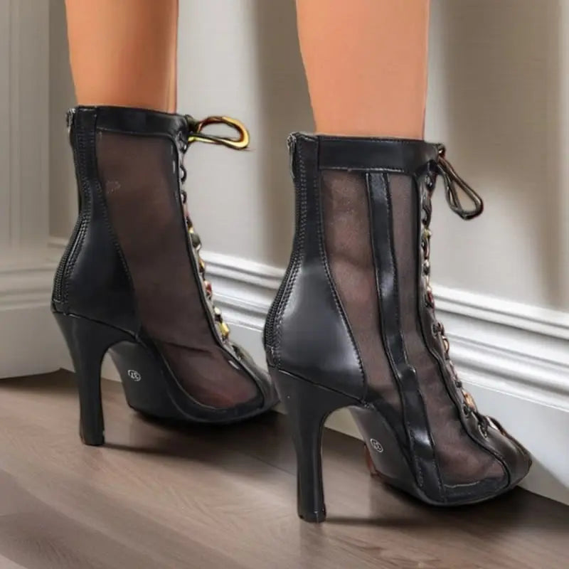 Stiletto High Heel Breathable Summer Ankle Boots
