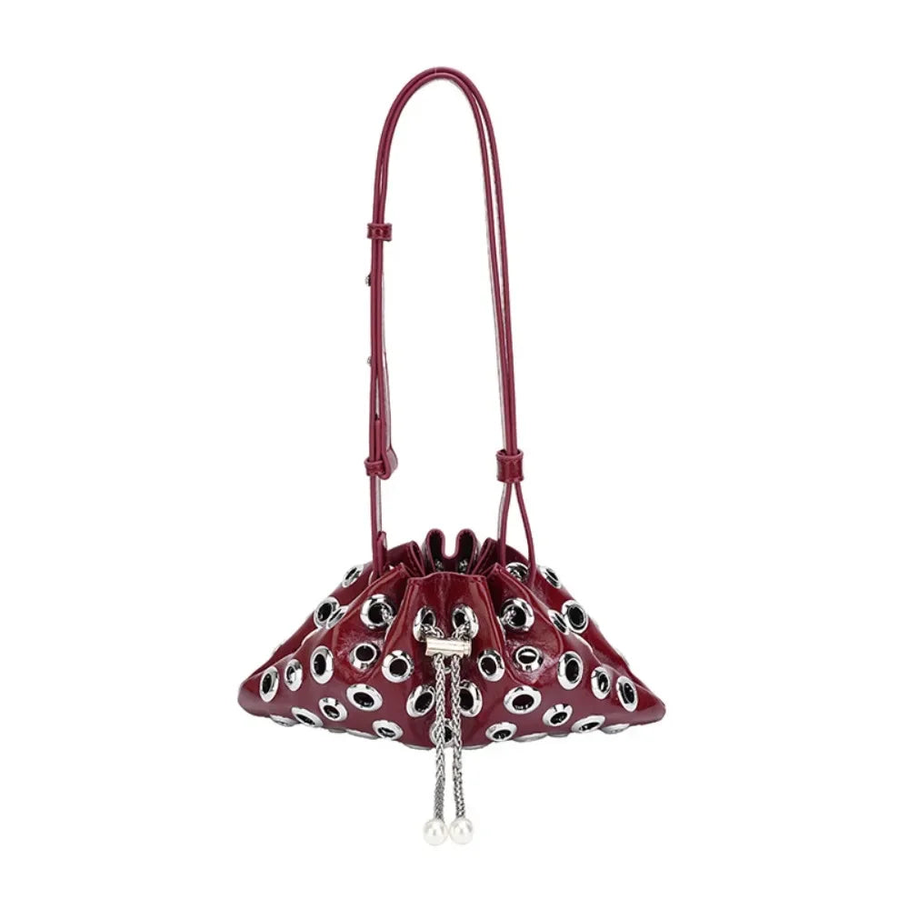 Unique Metal Stud Rivet Shoulder Bag