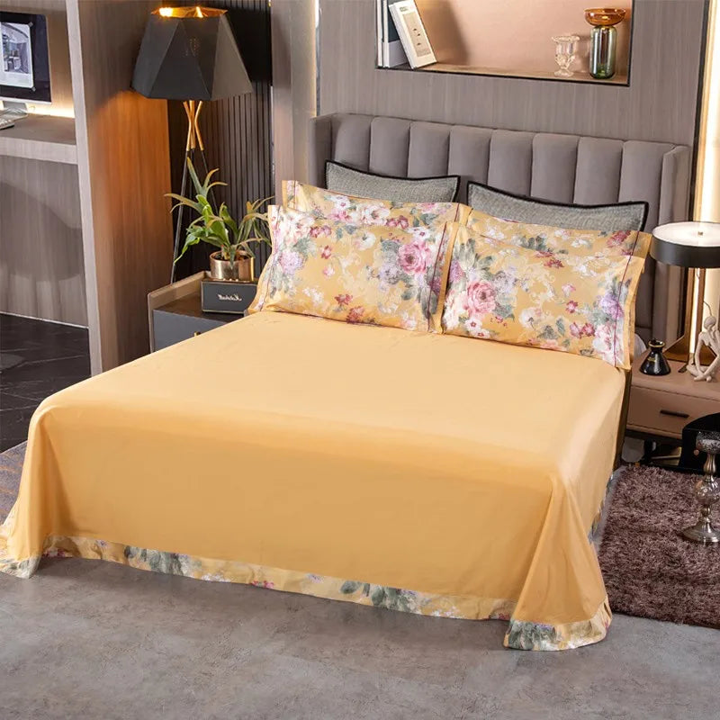  Vintage Chic Blooming Flowers Jacquard Bedding Set