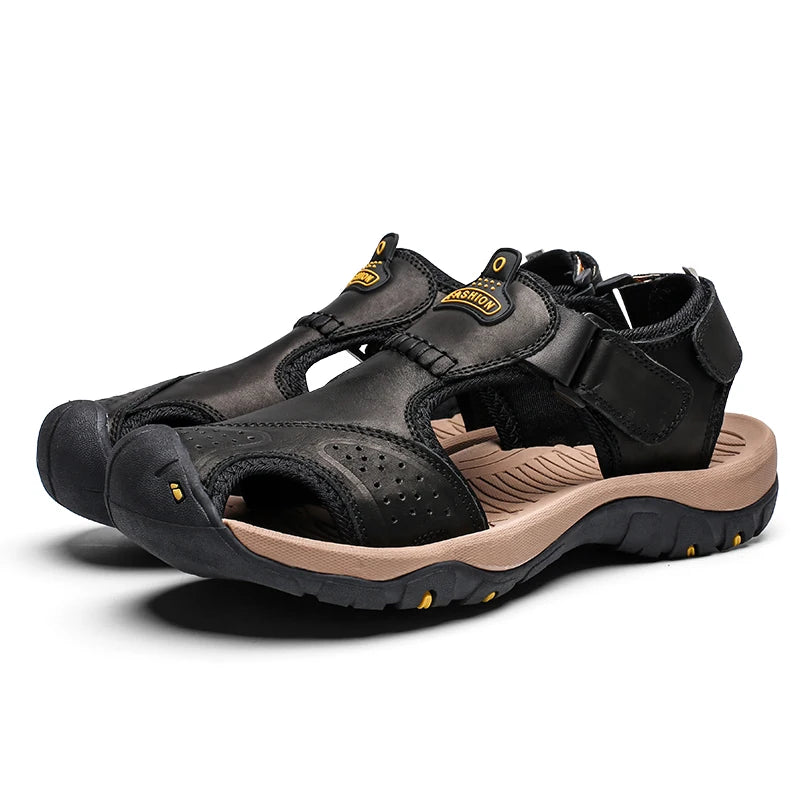 Men’s Summer Leather Sandals Comfortable Large Size