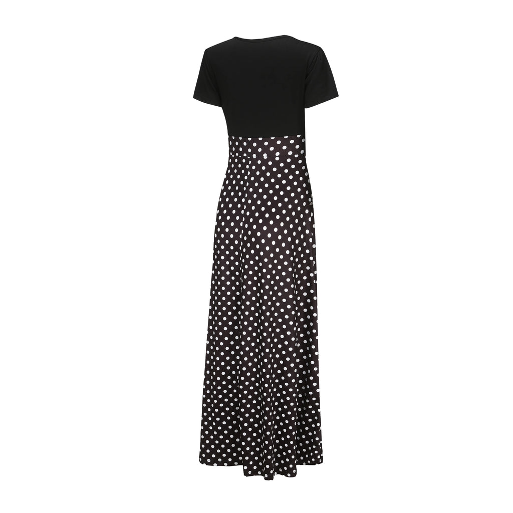 Elegant Midi Polka Dot Dress