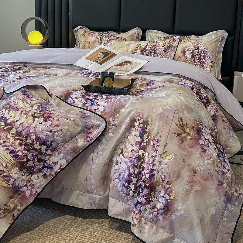 Elegant  Floral Vibrant Bedding Set