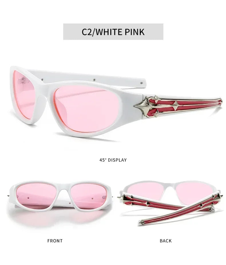 Cat Eye Sunglasses Rivet Star Sunglasses