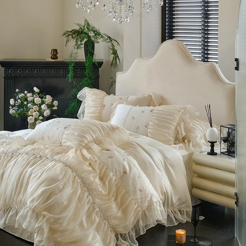 Luxury Sweet Princess Style French Cotton Bedding Set