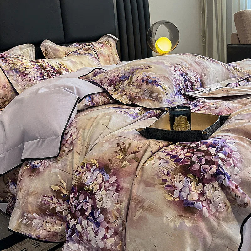 Elegant  Floral Vibrant Bedding Set