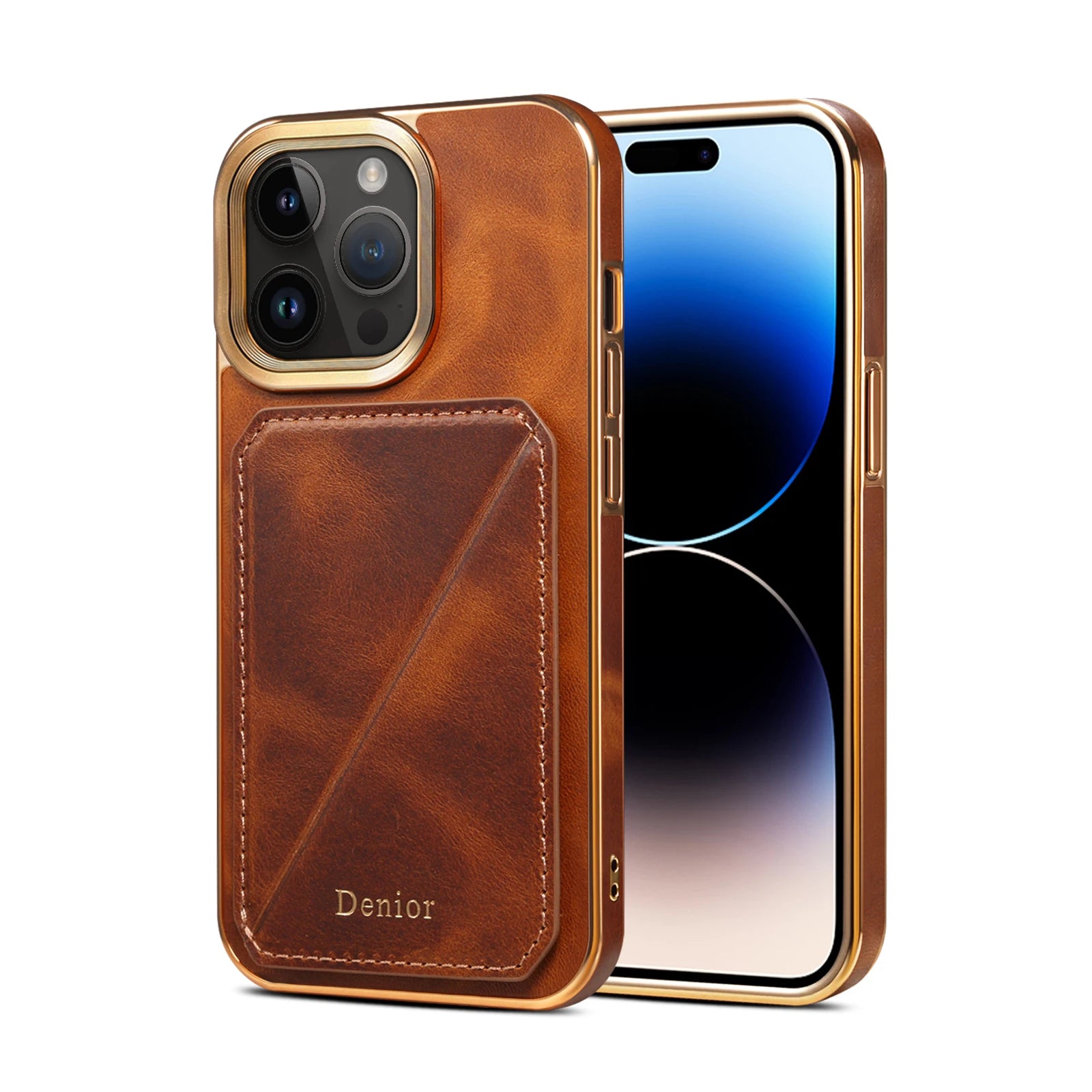 Denior iPhone Business Leather Case – Premium Protective Back Cover for iPhone