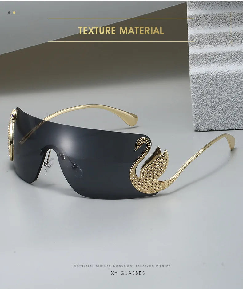 Vintage Luxury Rimless Sunglasses