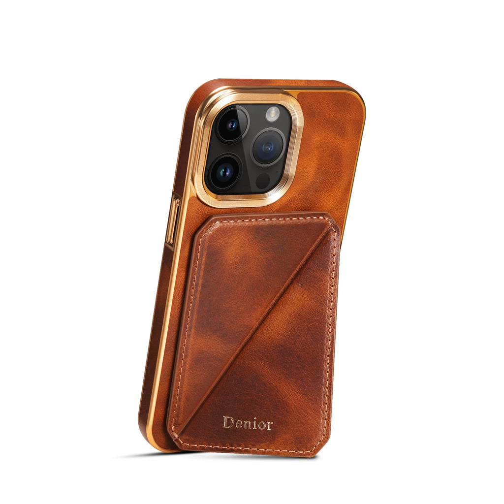 Denior iPhone Business Leather Case – Premium Protective Back Cover for iPhone