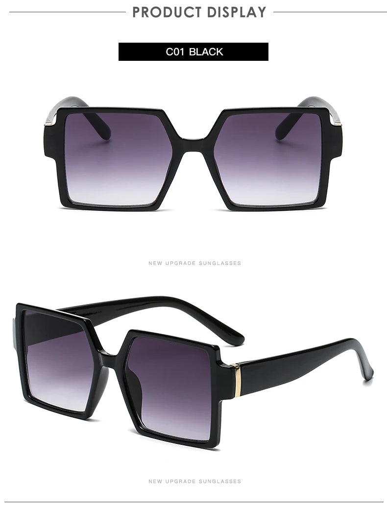 Square Large Frame Elegant Sunglasses