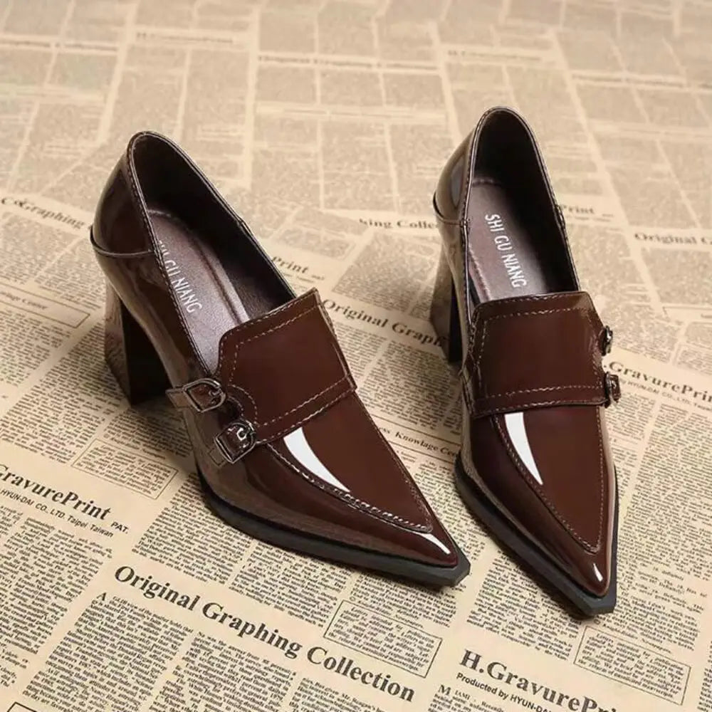 Women’s Slip-On Loafers – Pointed Toe Classic Heels