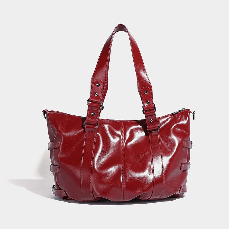 Women’s Vintage Studded Motorcycle Handbag