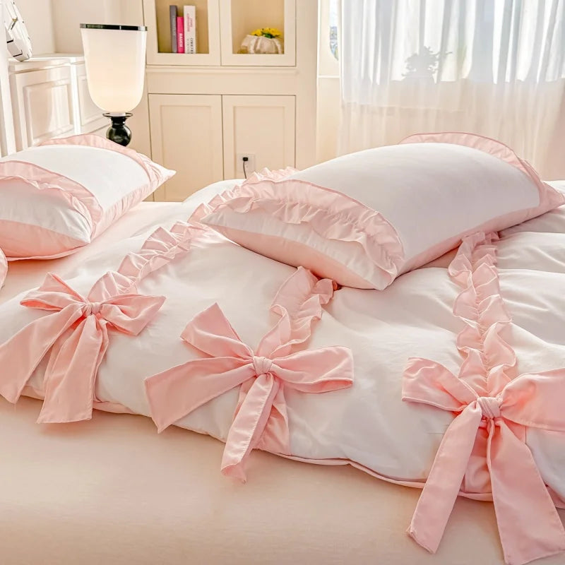 Elegant Bowknot Bedding Set