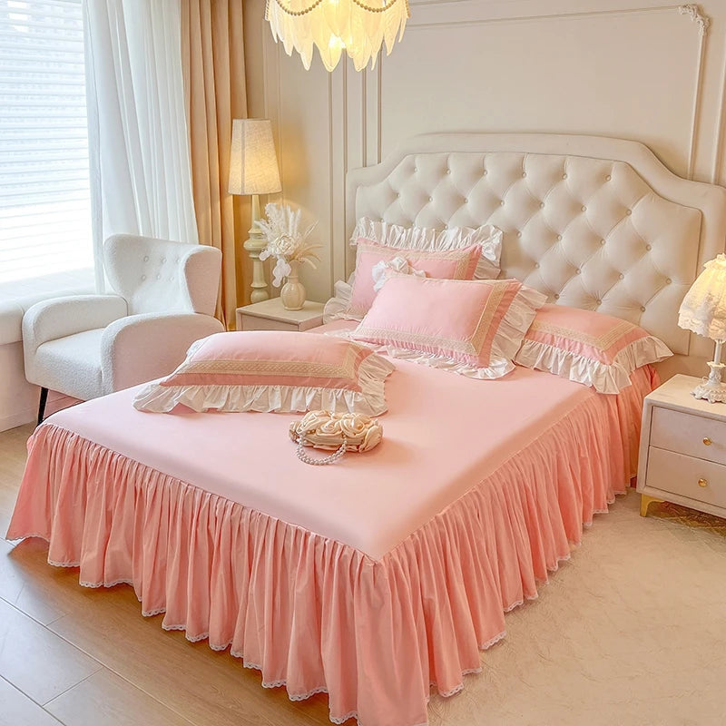 French Romantic Sweet Princess Style Bedding Set 100% Cotton