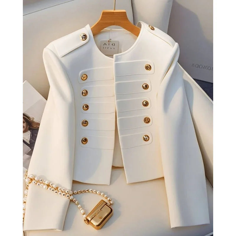Luxurious White Short Jacket