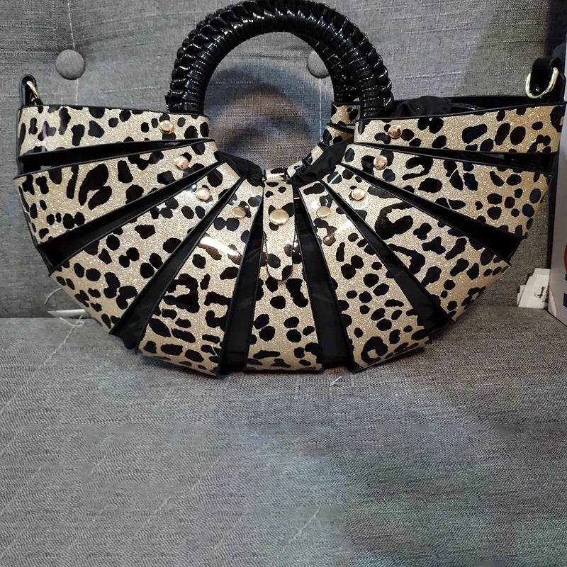 Half Moon Ring Shell Crossbody Bag