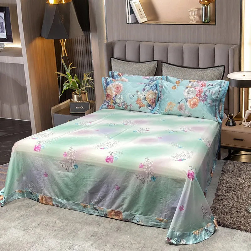  Vintage Chic Blooming Flowers Jacquard Bedding Set