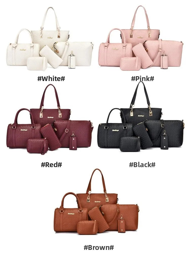 Fashion Urban Large 6-Piece Crossbody Handbag Set