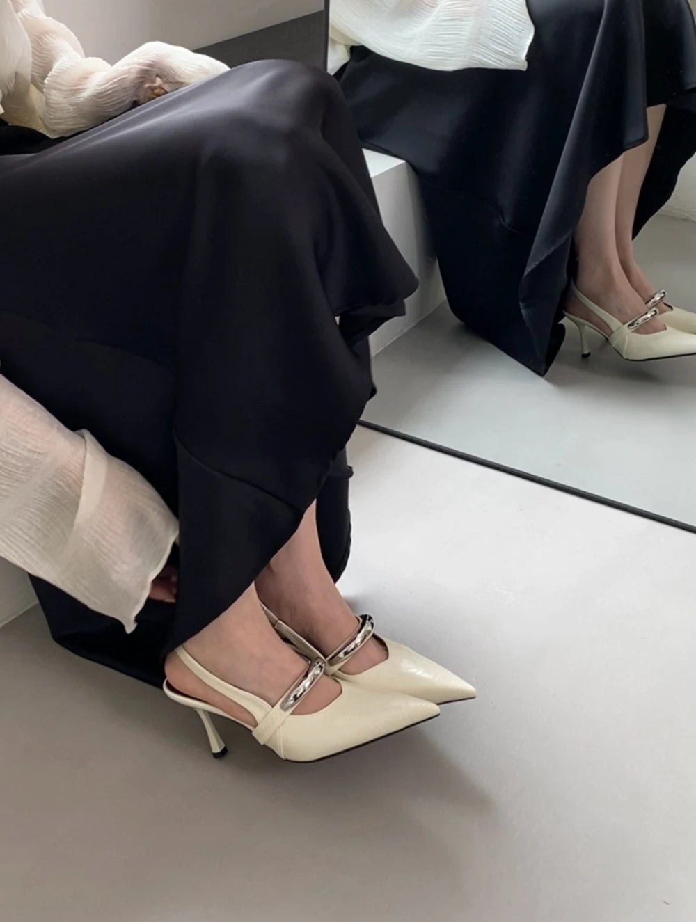 Women’s Pointed Toe Slingback High Heel Pumps