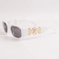 Classic Oval Shaped Gold Black Sunglasses