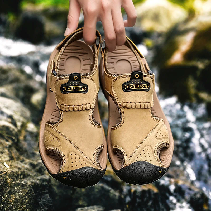 Men’s Summer Leather Sandals Comfortable Large Size