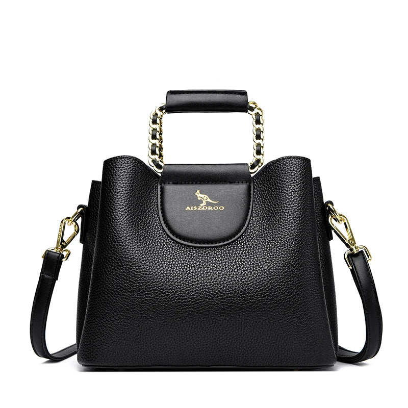 Alligator Patent PU Leather Shoulder Bag
