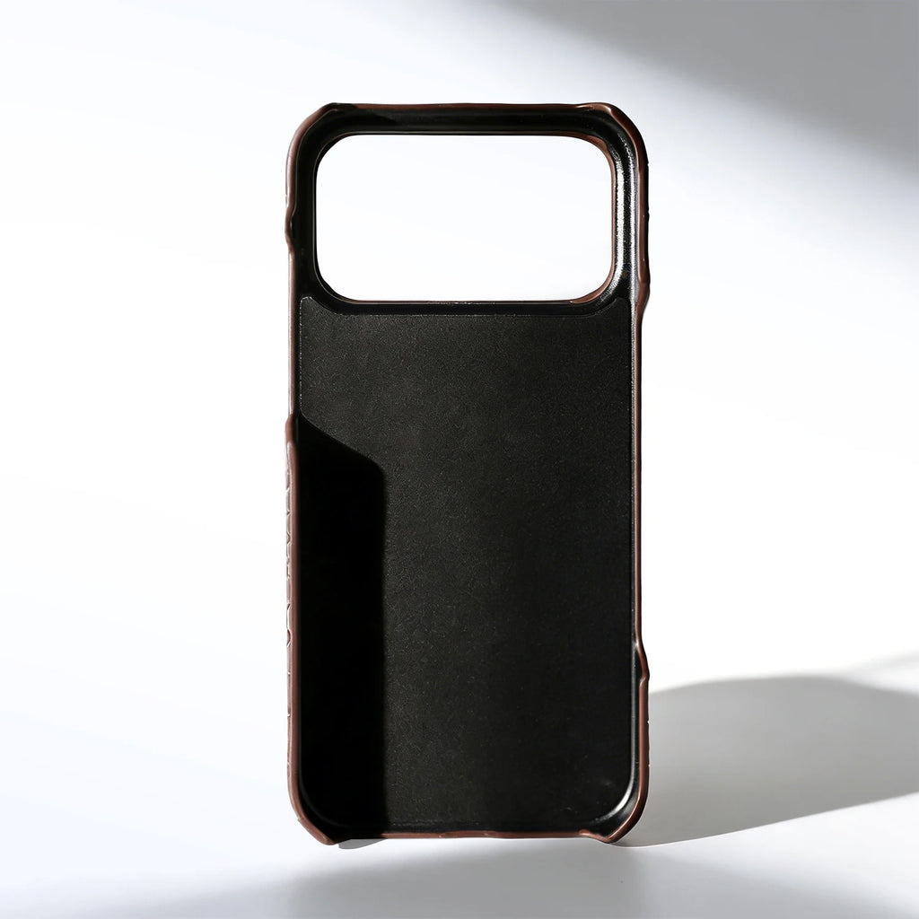 Genuine Leather Case with Wrist Strap & Kickstand for iPhone