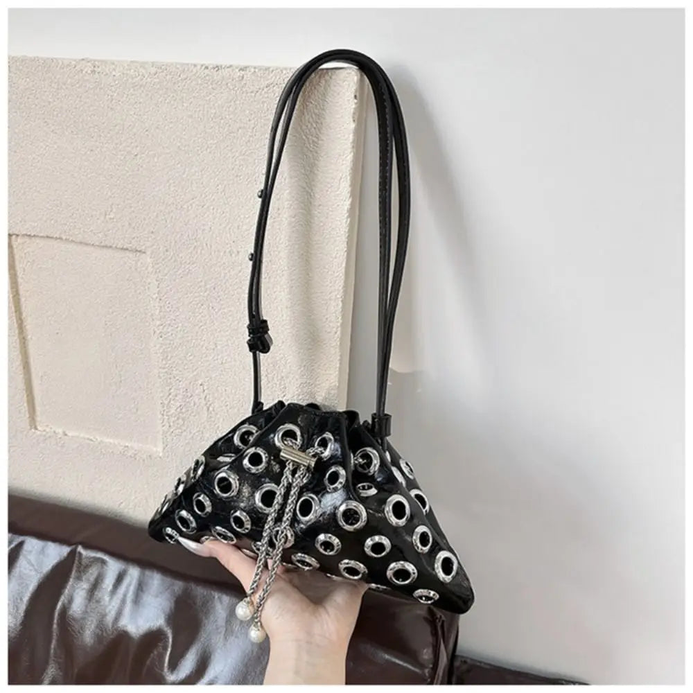 Unique Metal Stud Rivet Shoulder Bag