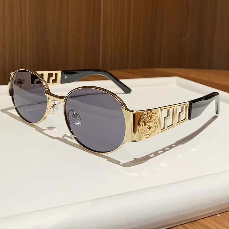 Vintage Style Oval Full-Frame Sunglasses