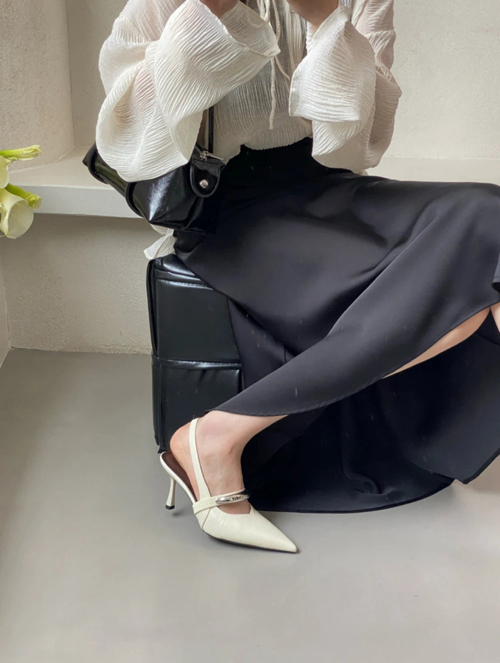 Women’s Pointed Toe Slingback High Heel Pumps