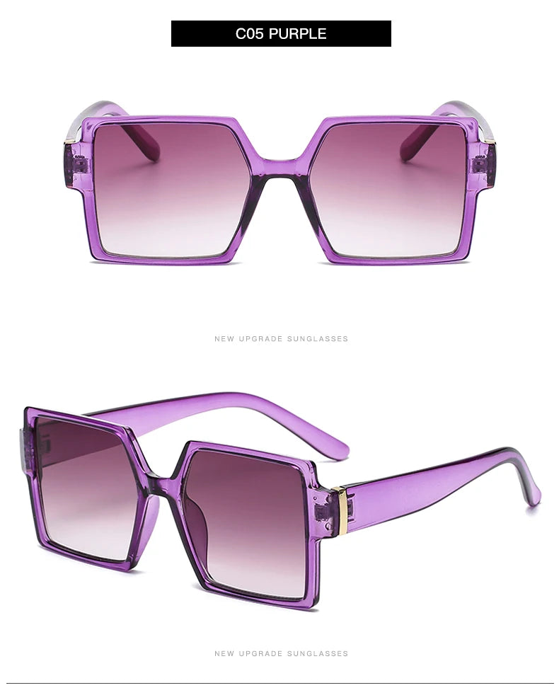 Square Large Frame Elegant Sunglasses