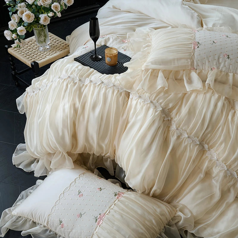 Luxury Sweet Princess Style French Cotton Bedding Set