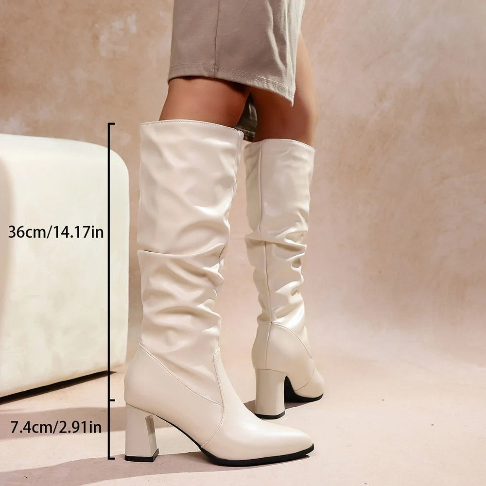 Women’s Pointed Toe Knee-High Slouchy Boots
