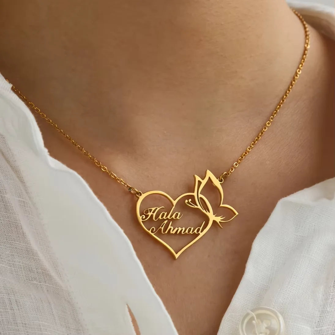 Custom Double Name Personalized Necklace