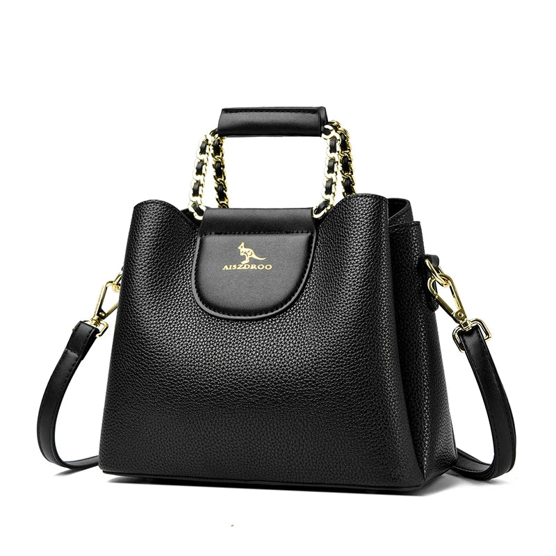 Alligator Patent PU Leather Shoulder Bag