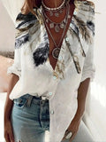 Native Western Ethnic Slim Fit Blouse