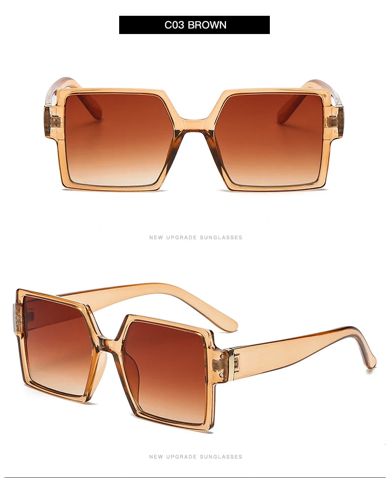 Square Large Frame Elegant Sunglasses