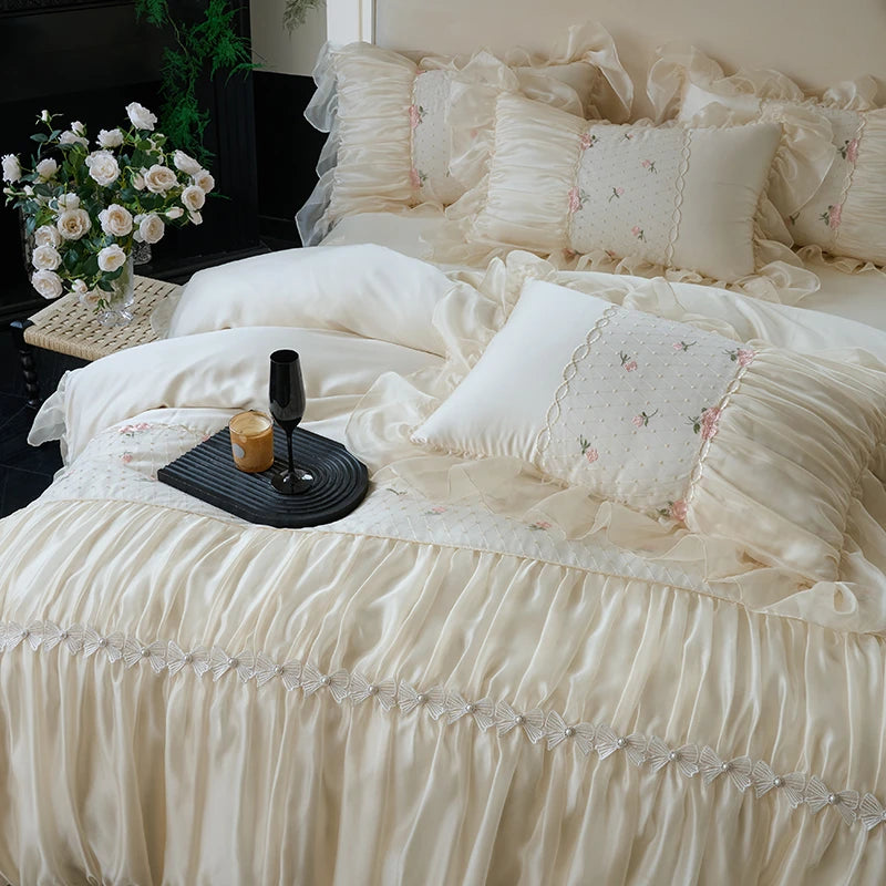 Luxury Sweet Princess Style French Cotton Bedding Set
