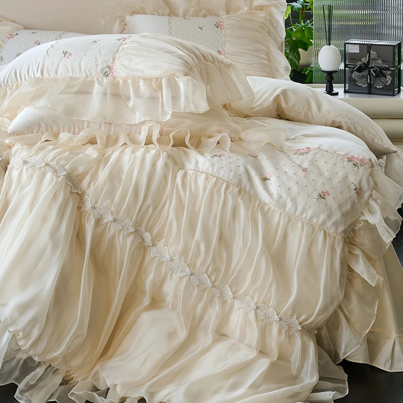 Luxury Sweet Princess Style French Cotton Bedding Set