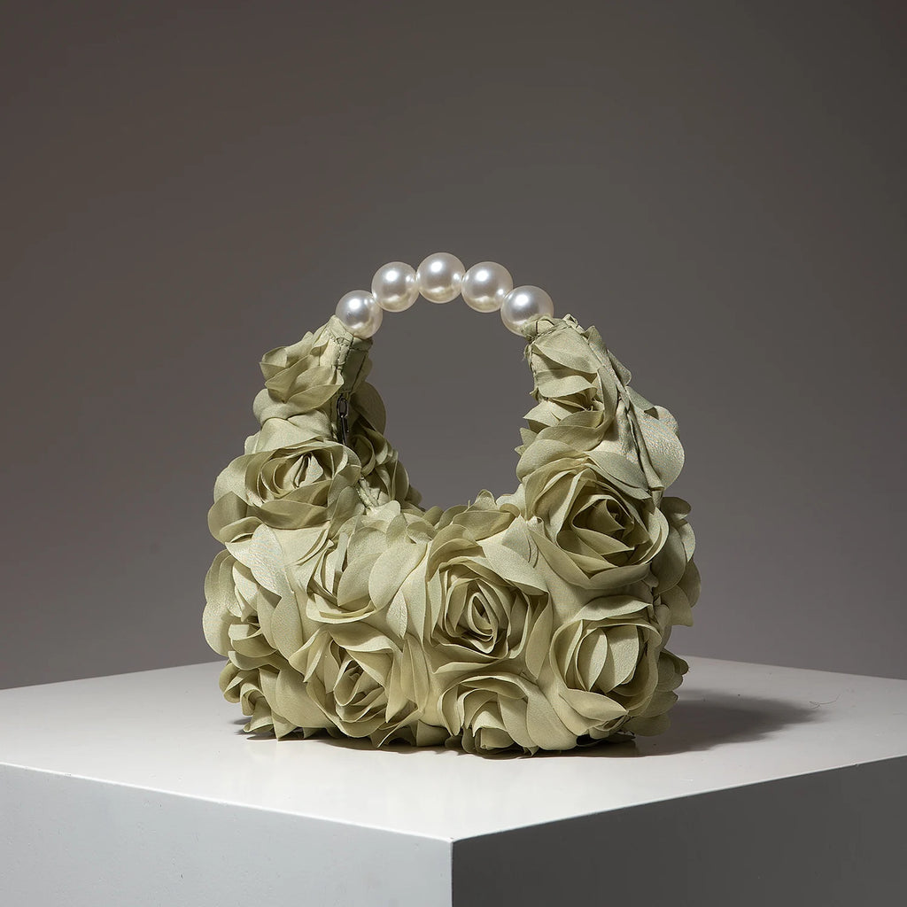 Floral Roses Clutch Evening Bag – Elegant Women’s Party Handbag