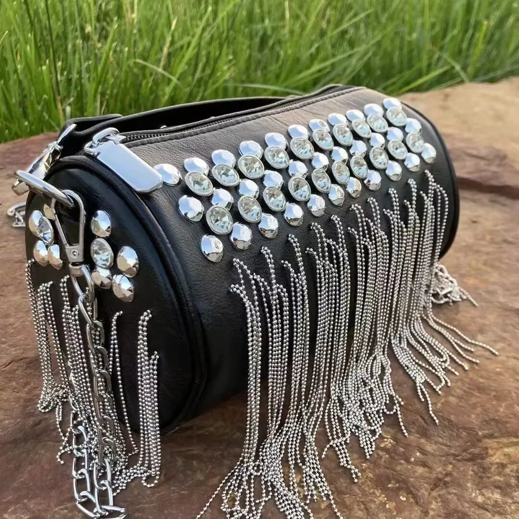 Tassel Rivet Women’s Shoulder & Crossbody Bag