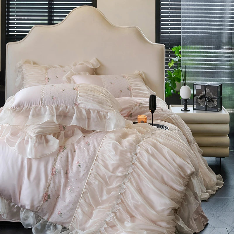 Luxury Sweet Princess Style French Cotton Bedding Set