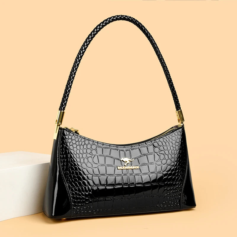 Crocodile Pattern Leather Casual Sac Bag